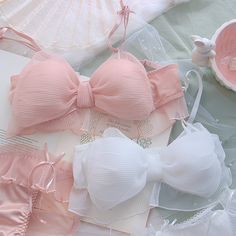 Bras And Panties Cute, Kawaii Bra, Sleep Outfit, Cute Bralettes, Kawaii Lingerie, Christmas Elf Outfit, Cute Bra, Kawaii Bags, Kawaii Pens