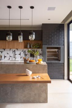 the kitchen is clean and ready to be used for breakfast or desserts on the counter