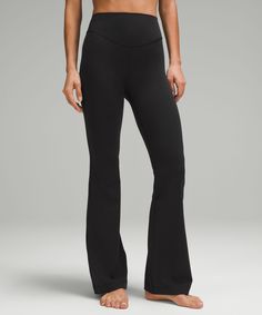 Flow, train, or restore in our versatile Wunder Under tights. This version is made from SmoothCover fabric for smoothing support as you move. Designed for Yoga and Training. Our SmoothCover fabric offers a supportive fit-expect these pants to feel snug at first:Flares out from the knee to hem:Full length intended to sit just off the ground. Back drop-in pocket. The fit provides a hugged feel and stays put so you don't have to pull them up mid practice. Womens Yoga Pants, 18th Bday, Wishlist 2024, Womens Yoga, Flared Pants, Pants Design, Winter 2024, Christmas Wishlist, Yoga Women