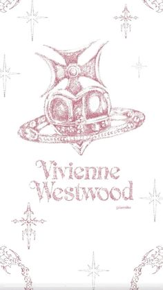 a drawing of a crown on top of a white sheet with the words vigne westwood