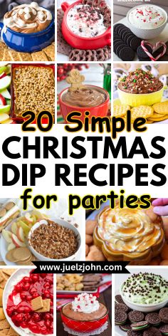 20 simple christmas dip recipes for parties that are delicious and easy to make at home