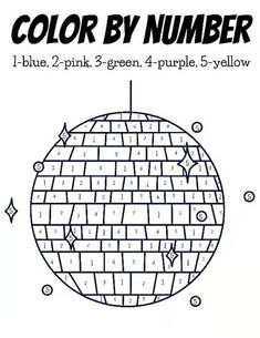 the color by number puzzle is shown in black and white