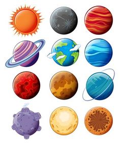 the solar system with eight planets