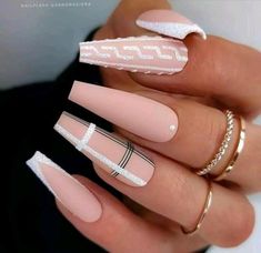 Sweater Nails, Ballerina Nails, Acrylic Nails Coffin Short, Pink Nail, Hot Nails, Elegant Nails, Luxury Nails, Classy Nails