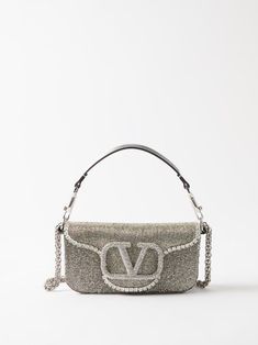 Hand Bags Ideas, Glitter Bag, Bags Ideas, Silver Bags, Crystal Bags, Classic Bags