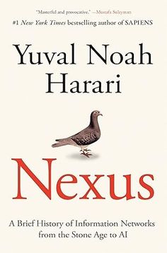 a book cover with an image of a bird on it's back and the words nexus written in red