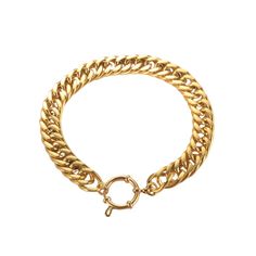 Tarnish Free Stainless Steel 18K Gold Plating Suitable for wrist size up to 6.5in Everyday Gold Chunky Bracelets, Gold Chunky Chain Bangle Bracelet, Everyday Gold-plated Chunky Chain Bracelet, Classic Gold-tone Chunky Chain Bracelet, Gold-plated Chunky Link Bracelet, Gold-tone Chunky Chain Bracelet With Rectangular Links, Luxury Gold-tone Chunky Chain Bracelet, Mens Fashion Jewelry, Fashion Accessories Jewelry