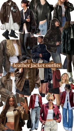 Leather Jacket Outfits, Jacket Outfits, Leather Jacket, Leather