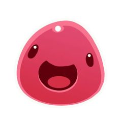 a pink object with an open mouth and eyes