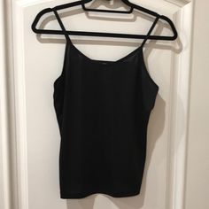 Nwot. 100% Polyester. Open To Any Reasonable Offer Black Stretch Cami Top, Black Stretch Camisole Casual Style, Black Stretch Casual Camisole, Casual Black Stretch Camisole, Black Basic Camisole For Spring, Basic Black Camisole For Spring, Tops Shein, Shein Tops, Tank Top