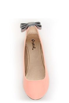 Qupid Thesis 153 Pink Patent Back Bow Ballet Flats Chic Wedge Heel Flats For Spring, Chic Spring Flats With Wedge Heel, Chic Spring Wedge Heel Flats, Heels Casual, Next Shoes, Shop Boots, Pink Flats, Flats Sandals, Cute Sandals