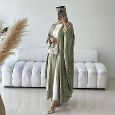 Abaya Open Kimono Muslim Women Farasha Robe Batwing Sleeve Maxi Dress Cardigan Open Kaftan, Wedding Dress Sweater, Islamic Clothes, Party Long Dress, Abaya Kimono, Arabian Women, Cardigan Kimono, Open Abaya, Dress Muslim