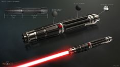 the star wars lightsaber is shown in this artist's impressione, and features detailed details