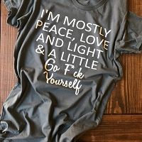 I'm Mostly Peace Love and Light Gray T-Shirt | The Preppy Pair Love And Light, Gray Tshirt, Peace Love, Peace And Love, Light Gray, Light Grey, Clothes