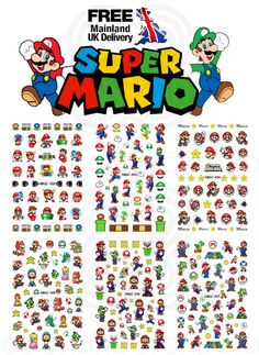 Super Mario Cartoon Characters Self-Adhesive Nail Art Transfers Sticker Introducing our enchanting collection of Super Mario Characters Self-Adhesive Nail Stickers! These delightful nail stickers bring the magic of Disney right to your fingertips. Each set includes a variety of beloved characters, making nail art fun and effortless. Here are some of the key features and descriptions: Each set of Super Mario Characters Self-Adhesive Nail Stickers is made from high-quality materials, ensuring easy application and a long-lasting, dazzling finish. Embrace the magic of Super Mario and elevate your nail game with these charming and whimsical nail stickers! Package Includes: Contents: One Sheet (Brand New in Retail Packaging) Size of Sheet : Series NBWG - 10.3cm * 8cm (Approx) Size of Sheet : Ser Super Mario Cartoon, Nail Art Fun, Mario Cartoon, Super Mario Characters, Cartoons Characters, Pedicure Nail Art, Art Stickers, Nail Games, Pedicure Nails