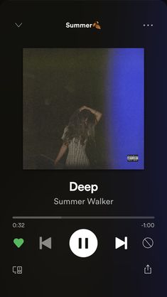 an mp3 player with the text deep summer walker on it