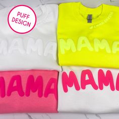 & HOW TO ORDER - Please choose size and color from drop down menu  Write your kids names  (heart automatically added) and  vinyl color to personalization box. Puff Vinyl Options : WHITE   - BLACK - RED - NEON PINK - NEON YELLOW - NEON ORANGE - NEON GREEN &SIZE * Please check size chart before order * Our apparels are unisex * Sweatshirts and Hoodies Sizing runs true * Please check reviews and size chart. & SWEATSHIRTS 50% cotton, 50% polyester &CARE Just wash inside out warm and no iron on decor White Sweatshirt With Name Print For Birthday, White Sweatshirt For Mother's Day, White Letter Print Sweatshirt For Birthday, Family Matching Custom Text White Sweatshirt, Cute Customizable White Sweatshirt, Cute White Customizable Sweatshirt, Family Matching White Sweatshirt With Custom Text, Cute White Sweatshirt For Mother's Day, Puff Vinyl