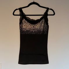 Black Tank Top, Xs Never Worn! Brand New Without Tag Color: Black 100% Cotton Pair With Jeans And Heels For The Perfect Night Out Look. Black Stretch Camisole For Party, Black Stretch Camisole For Night Out, Stretch Black Camisole For Night Out, Sequined Top, Perfect Night, Black Tank Top, Sequin Top, Black Tank, Black Tank Tops