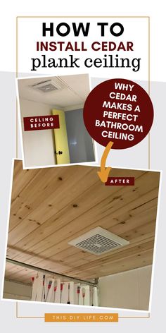 how to install cedar plank ceiling in the kitchen and living room with instructions on how to install