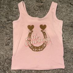 Brand:Obsessive Love Color: Light Pink Brand New,Never Worn Cute Pink Letter Print Tank Top, Good Luck Girl, Obsessive Love, Cropped Workout Top, Polka Dot Crop Top, Black Crop Tee, Color Light Pink, Puff Sleeve Crop Top, Wrap Crop Tops