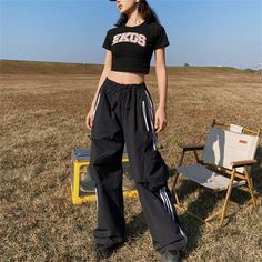 Summer Outfits│Hot Girl Foam Letter Black Crop Top  Material: Cotton  Style: Leisure Size: S, M, L Color: Black,  Occasion: Outdoor, Daily,  Vacation Outfits Hot, Foam Letters, Black Crop Top, Polo Neck, White Crop, Retro Cars, Top Fabric, White Crop Top, Black Crop