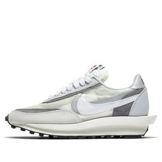 Japanese high fashion label sacai and Nike have teamed up to release LD Waffle. The famed silhouette is a hybrid of two iconic Nike runners — LDV and Waffle Racer. Sacai Nike, Nike Runners, Dunk Low Nike, Nike Sacai, White Wolf, Album Design, Nike Cortez, Nike Cortez Sneaker, Fashion Labels