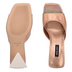 Yougo Heeled Slide Sandals - Nine West Modern Open Toe Sandals With Gold-tone Hardware, Chic Gold Slip-on Slides, Gold-tone Hardware Block Heel Sandals, Synthetic Slip-on Slides With Buckle Closure, Gold Buckle Closure Slip-on Sandals, Shoes Dress, Shop Shoes, Nine West Shoes, Shoes Casual