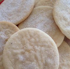 some sugar cookies sitting on top of each other