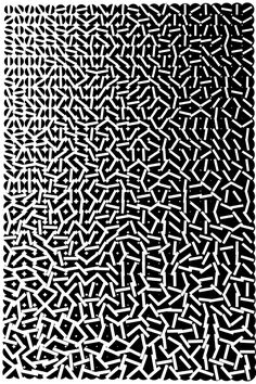 an abstract black and white drawing with lines