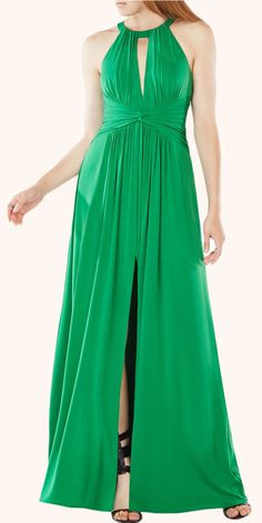 MACloth Halter O Neck Chiffon Long Prom Dress Green Formal Party Gown #dress #gown #prom #prom2019 #promdress #promgown #hautecouture #eveingdress #eveninggown #wedding #bridal #Couturefashion #vestido #novias #green Prom Dress Green, Green Evening Gowns, Green Evening Dress, Flare Gown, Green Gown, Cocktail Gowns, Party Gown, Green Prom Dress, Maxi Dress Green