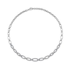 Oval Diamond Link Necklace East-West Oval Diamond Link Necklace 2.55carats full round brilliant diamonds Adjustable link 14K Concept Jewelry, Authentic Jewelry, East West, Brilliant Diamond, Oval Diamond, Link Necklace, Round Brilliant, Diamonds, Gems