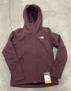 The North Face Womens Softshell Shelbe Raschel Hoodie Jacket NWT Size Small Root brown The wind-resistant and water-repellent Shelbe Raschel Hoodie features a stretch, high-pile fleece so you can stay protected, comfy and confident on cold-weather adventures. Standard fit Covered, secure-zip hand pockets Highly wind resistant wind permeability rated at less than 10 CFM Raschel fleece lining for warmth and comfort Exposed, reverse-coil center front zip Attached hood Heat transfer logo on left chest and back-right shoulder The North Face Hooded Hoodie With Drawstring, The North Face Hooded Hoodie With Double-lined Hood, Casual The North Face Hooded Jacket With Double-lined Hood, Casual The North Face Hoodie With Double-lined Hood, Sporty The North Face Hoodie With Double-lined Hood, North Face Womens, North Face Women, Hoodie Jacket, North Face