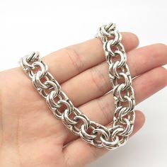 Great vintage condition.  925 Sterling Silver Vintage 156.5g Solid Curb Chain Protection Lock Necklace 24"  Weight: 156.5g   WELCOME TO PAWN SHOP We are an actual pawn shop and have been in business for over 25 years. Since 1990, our establishment has been serving a variety of clients by providing them with short term cash solutions and options of liquidity regarding their treasured heirlooms. Acknowledging that today′s customers are very sophisticated and are looking for a variety of investment Lock Necklace, Free Sign, Curb Chain, Last Minute Gifts, 25 Years, Chains Necklace, Investment, Vintage Jewelry, Jewelry Necklaces