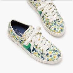 Nwt Kate Spade Izzy Sneakers Floral Medley Parch Size 7.5 Rv $118. A Prolific Garden In A Shoe. Our Izzy Sneakers Give You Flowers, Flowers, Flowers. Sold Out In Stores And Online. Printed Canvas Lining: Cotton Twill Lace-Up Closure Imported Style No. K7111-1 Sporty Floral Print Sneakers With Round Toe, Green Textile Sneakers For Spring, Sporty White Sneakers With Floral Print, Kate Spade Lace-up Sneakers With Branded Insole, Floral Print Textile Lace-up Sneakers, Textile Low-top Sneakers With Floral Print, Floral Print Textile Low-top Sneakers, Kate Spade White Sneakers For Spring, Kate Spade White Low-top Sneakers