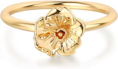 Amazon.com: LADYGD Birth Flower Ring for Women 14K Gold Plated Floral Minimalist Stackable Rings Finger Jewelry Birthday Gifts 12 Month Poppy - Size 8: Clothing, Shoes & Jewelry Rose Gold Jewelry For Anniversary In Spring, Rose Gold Jewelry For Spring Anniversary, Delicate Gold Flower Ring For Spring, Dainty Gold Flower Ring For Mother's Day, Gold Flower Ring For Mother's Day, Gold Flower Promise Ring For Mother's Day, Gold Flower Stackable Rings For Gifts, Gold Stackable Flower Rings For Gifts, Gold Flower Stackable Rings As Gift