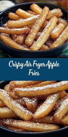 crispy air fryer - apple fries are the perfect side dish for any meal