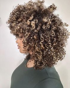 Curl Hair Colors Ideas, Blonde Curly Hair Natural, Hairstyle Hacks, Hair Colors Ideas, Curly Afro Hair, Cabello Afro Natural, Highlights Curly, Highlights Curly Hair, Afro Natural