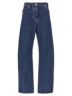 'Marmorizzato' cotton denim jeans with button closure, five pockets, suede logo tag. Composition: 100% cotton Ferragamo Shoes, Blazer Vest, Logo Tag, Jeans Jumpsuit, Washed Jeans, Yoga Wear, Salvatore Ferragamo, Bottoms Pants, High Waist Jeans