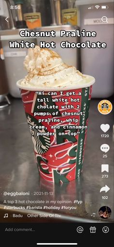 a cup of ice cream sitting on top of a counter