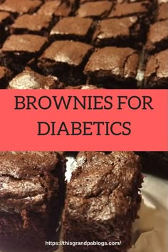 brownies for diabetics with text overlay