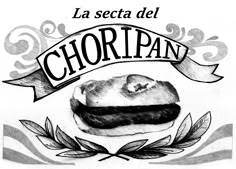 a drawing of a sandwich with the words choripan on it