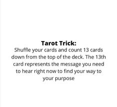 13 Tarot Card, Spiritual Things