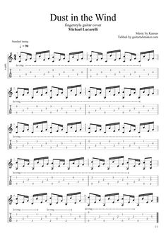 the guitar tab for dust in the wind