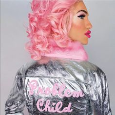 Silver Jacket With Pink Details, Says Problem Child On The Back. Heart Zipper. Fur Collar Is Detachable. Lazy Oaf Size Medium. Still Has Tags And Comes With Extra Cuff Buttons And Buttons For Detachable Collar Just In Case. Out Of Stock No Longer Made Dollskill Omighty Unif Forever 21 Delias Sugarthrillz Prettylittlething Nastygal Fashionnova Pink Y2k 90s Vintage Retro Kawaii Harajuku Lazy Oaf Zara Trendy Silver Long Sleeve Outerwear, Clothes Words, Retro Kawaii, Silver Jacket, Pink Details, Kawaii Harajuku, Pink Y2k, Lazy Oaf, Detachable Collar