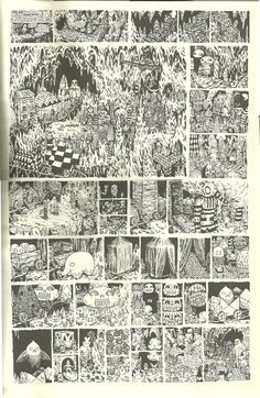 a page from the comic book's storyboard, with images of people and animals