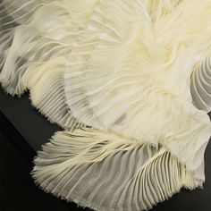 Pleated Chiffon Dress For Wedding, Elegant Chiffon Ruffle Dress For Banquet, Elegant Chiffon Dress With Ruffles For Banquet, Pleated Pre-draped Chiffon Dress, White Wedding Dress With Accordion Pleats, White Accordion Pleated Wedding Dress, Silk Chiffon Ruffled Wedding Dress, Silk Chiffon Wedding Dress With Ruffles, Silk Chiffon Ruffled Dress For Wedding