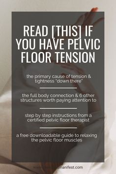 a bed with the text read this if you have pelve floor tension