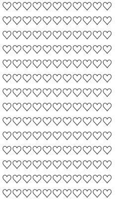 a large set of hearts that are black and white