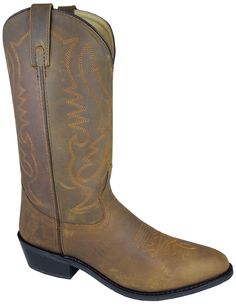 Smoky Mountain Men's Distressed Denver Cowboy Boots - Medium Toe, Brown Fall Rodeo Work Boots With Snip Toe, Western Work Boots With Leather Lining, Fall Work Boots With Reinforced Snip Toe, Classic Fitted Heeled Boots For Rodeo, Leather Work Boots For Rodeo With Snip Toe, Leather Waterproof Boots For Rodeo With Snip Toe, Fitted Work Boots With Reinforced Moc Toe, Leather Waterproof Boots With Snip Toe For Rodeo, Fitted Work Boots With Moc Toe And Reinforced Toe