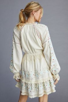 Rent Embroidered Deco Dress from Nuuly. Pick 6 items for $98/month. Free shipping + returns. Chic Beige Floral Embroidery Dress, Fall V-neck Dress With Embroidered Hem, Spring V-neck Dress With Embroidered Sleeves, Feminine Fall Dresses With Floral Embroidery, Feminine Floral Embroidered Dresses For Fall, Cream Floral Embroidered Dress For Fall, Long Sleeve Embroidered Dress For Brunch, Cream V-neck Embroidered Dress, Feminine Embroidered Long Sleeve Dress